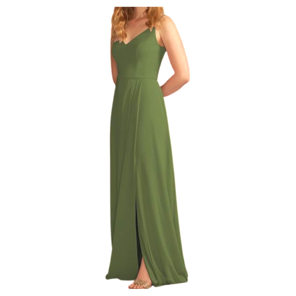 martini green bridesmaid dresses Kris Pleated Maxi Dress - Martini Olive